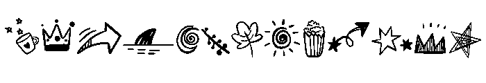Line Art Drawing Font UPPERCASE