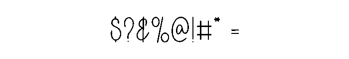 Line Extension Font OTHER CHARS