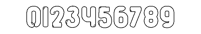 Line Thick Font OTHER CHARS