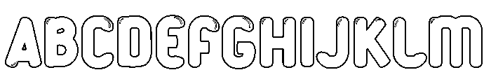 Line Thick Font UPPERCASE