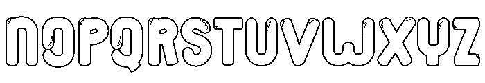 Line Thick Font UPPERCASE