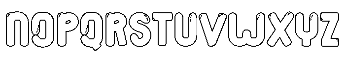 Line Thick Font LOWERCASE