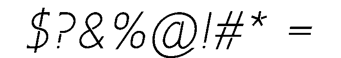 LineaForm Serif Italic Font OTHER CHARS