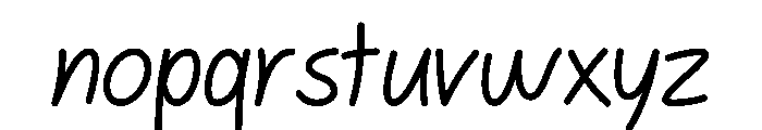 Linen Note Font LOWERCASE