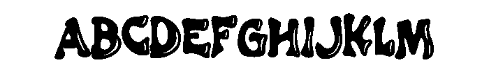 Liquid Grooves By Squee Regular Font UPPERCASE