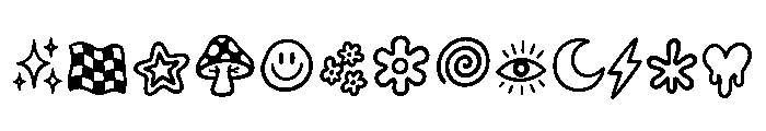 Liquid Jelly Swash Doodles Font UPPERCASE