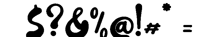 Liquid Unflow Font OTHER CHARS