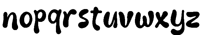 Liquid Unflow Font LOWERCASE