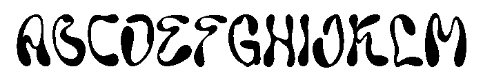 Liquid Wave Clean Font UPPERCASE