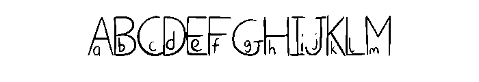 Little Big Letters By S Regular Font UPPERCASE