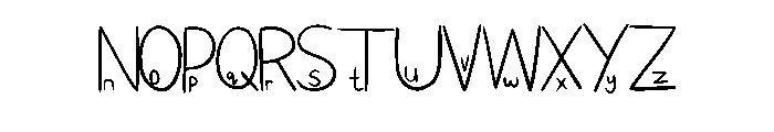 Little Big Letters By S Regular Font LOWERCASE