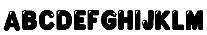 Little Bubble Regular Font UPPERCASE