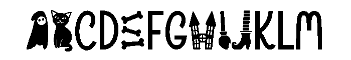 Little Creepy Font UPPERCASE