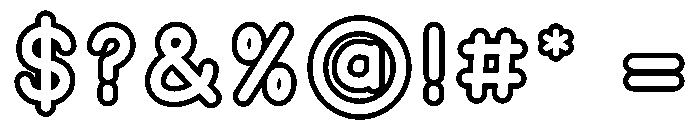 Little Learner Outline Font OTHER CHARS