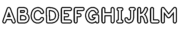 Little Learner Outline Font UPPERCASE