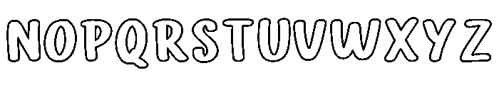 Little Outline Regular Font LOWERCASE