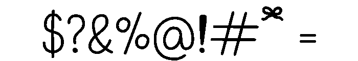 Little Ribbon Font OTHER CHARS