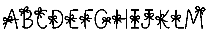 Little Ribbon Font UPPERCASE