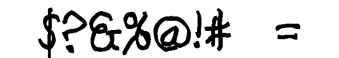 Little Scribbles Font OTHER CHARS