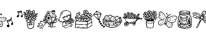 Little Spring Doodles Font LOWERCASE