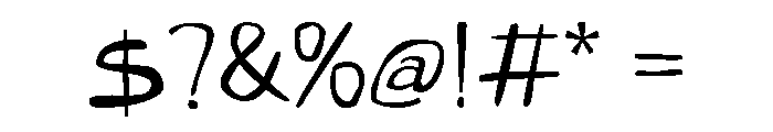 Little Trouble Font OTHER CHARS