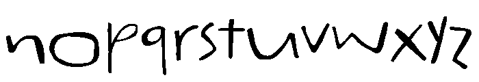 Little Trouble Font LOWERCASE