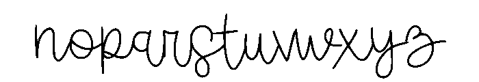 Little Whispers Regular Font LOWERCASE