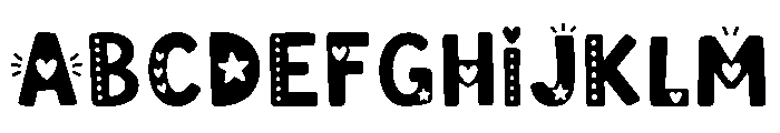 Little Wishes Font UPPERCASE