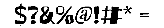 Little Wonky Font OTHER CHARS