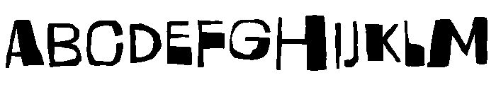 Little Wonky Font UPPERCASE