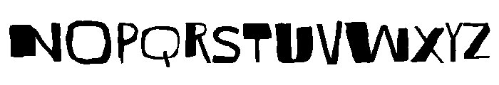 Little Wonky Font UPPERCASE