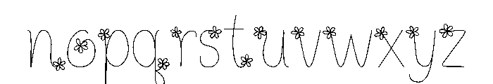 Littleflora Font LOWERCASE