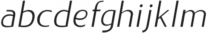 LIEUR Light Italic otf (300) Font LOWERCASE