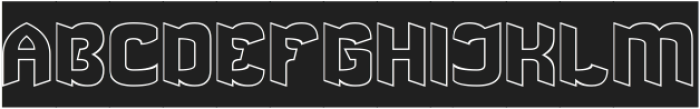 LIGHT CRUISER-Hollow-Inverse otf (300) Font UPPERCASE