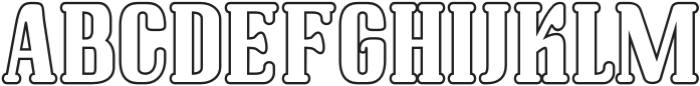 LIPOVKA Outline otf (400) Font UPPERCASE