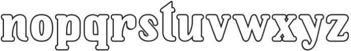 LIPOVKA Outline otf (400) Font LOWERCASE