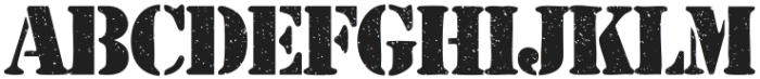 Liberty Stencil Grunge otf (400) Font UPPERCASE