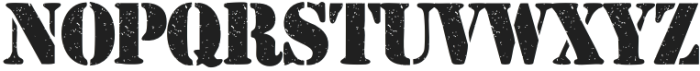 Liberty Stencil Grunge otf (400) Font UPPERCASE