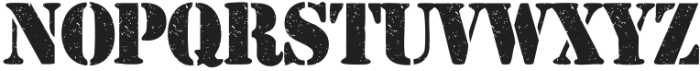 Liberty Stencil Grunge otf (400) Font LOWERCASE