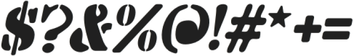 Liberty Stencil Italic otf (400) Font OTHER CHARS