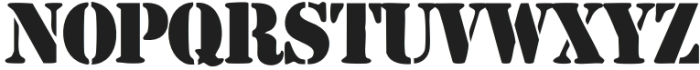 Liberty Stencil Regular otf (400) Font UPPERCASE