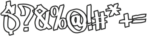 Lickos Outline otf (400) Font OTHER CHARS