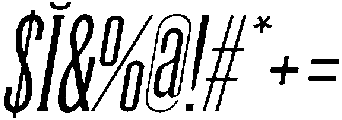Light Italic otf (300) Font OTHER CHARS