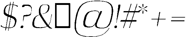 Light Italic otf (300) Font OTHER CHARS