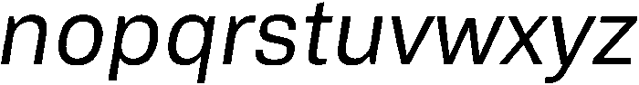 Light Italic otf (300) Font LOWERCASE