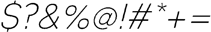 Light Italic otf (300) Font OTHER CHARS