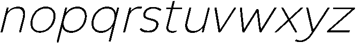 Light Italic otf (300) Font LOWERCASE
