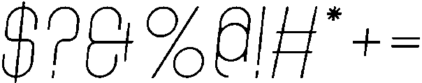 Light Italic otf (300) Font OTHER CHARS