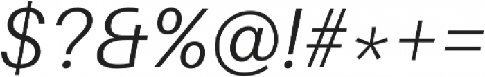 Light Italic otf (300) Font OTHER CHARS