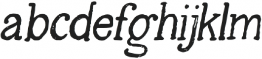 Light Roast Italic otf (300) Font LOWERCASE